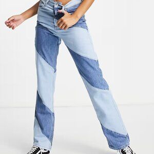 Topshop Striped Jeans